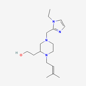 2-[4-[(1-ethyl-1H-imidazol-2-yl)methyl]-1-(3-methyl-2-buten-1-yl)-2-piperazinyl]ethanol