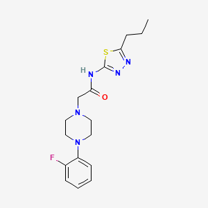 2-[4-(2-fluorophenyl)piperazin-1-yl]-N-(5-propyl-1,3,4-thiadiazol-2-yl)acetamide