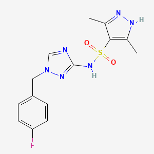 N-[1-(4-fluorobenzyl)-1H-1,2,4-triazol-3-yl]-3,5-dimethyl-1H-pyrazole-4-sulfonamide