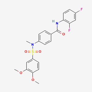 N-(2,4-difluorophenyl)-4-[[(3,4-dimethoxyphenyl)sulfonyl](methyl)amino]benzamide