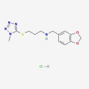 N-(1,3-benzodioxol-5-ylmethyl)-3-[(1-methyl-1H-tetrazol-5-yl)thio]propan-1-amine hydrochloride