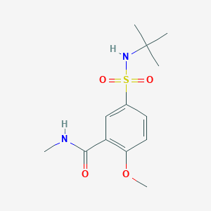 molecular formula C13H20N2O4S B4599297 5-[(tert-butylamino)sulfonyl]-2-methoxy-N-methylbenzamide 