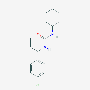 molecular formula C16H23ClN2O B4599346 N-[1-(4-氯苯基)丙基]-N'-环己基脲 