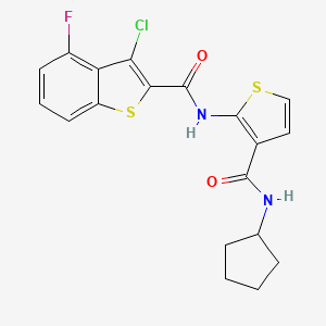 3-chloro-N-{3-[(cyclopentylamino)carbonyl]-2-thienyl}-4-fluoro-1-benzothiophene-2-carboxamide