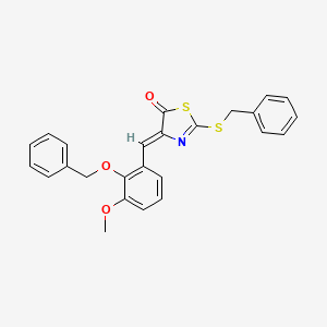 molecular formula C25H21NO3S2 B4599368 4-[2-(benzyloxy)-3-methoxybenzylidene]-2-(benzylthio)-1,3-thiazol-5(4H)-one 