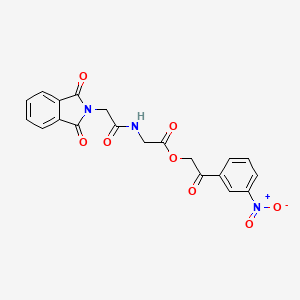 2-(3-nitrophenyl)-2-oxoethyl N-[(1,3-dioxo-1,3-dihydro-2H-isoindol-2-yl)acetyl]glycinate