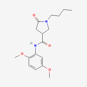 1-butyl-N-(2,5-dimethoxyphenyl)-5-oxopyrrolidine-3-carboxamide