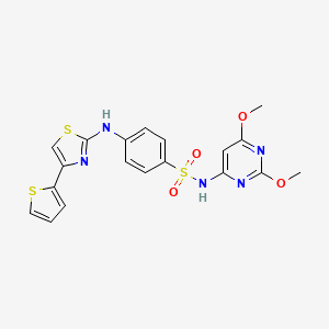 N-(2,6-dimethoxy-4-pyrimidinyl)-4-{[4-(2-thienyl)-1,3-thiazol-2-yl]amino}benzenesulfonamide