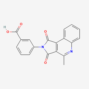 3-(4-methyl-1,3-dioxo-1,3-dihydro-2H-pyrrolo[3,4-c]quinolin-2-yl)benzoic acid