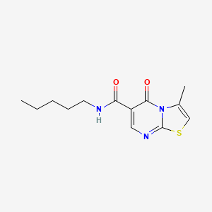 molecular formula C13H17N3O2S B4599429 3-甲基-5-氧代-N-戊基-5H-[1,3]噻唑并[3,2-a]嘧啶-6-甲酰胺 