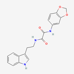 molecular formula C19H17N3O4 B4599432 N-1,3-苯并二氧杂环-5-基-N'-[2-(1H-吲哚-3-基)乙基]乙二酰胺 