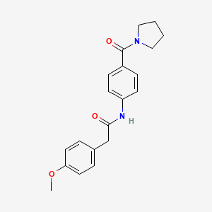 2-(4-methoxyphenyl)-N-[4-(1-pyrrolidinylcarbonyl)phenyl]acetamide