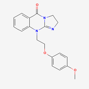 molecular formula C19H19N3O3 B4599547 10-[2-(4-methoxyphenoxy)ethyl]-2,10-dihydroimidazo[2,1-b]quinazolin-5(3H)-one 