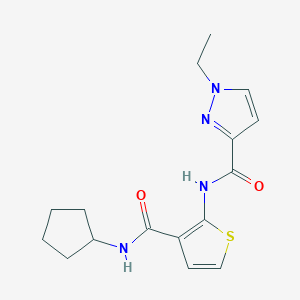 N-{3-[(cyclopentylamino)carbonyl]-2-thienyl}-1-ethyl-1H-pyrazole-3-carboxamide