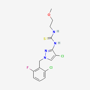 N-[4-chloro-1-(2-chloro-6-fluorobenzyl)-1H-pyrazol-3-yl]-N'-(2-methoxyethyl)thiourea