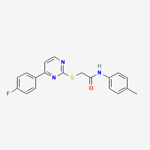 2-{[4-(4-fluorophenyl)-2-pyrimidinyl]thio}-N-(4-methylphenyl)acetamide