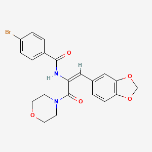 N-[2-(1,3-benzodioxol-5-yl)-1-(4-morpholinylcarbonyl)vinyl]-4-bromobenzamide