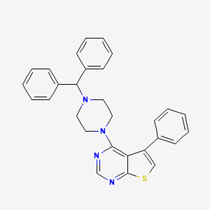 molecular formula C29H26N4S B4599572 4-[4-(diphenylmethyl)-1-piperazinyl]-5-phenylthieno[2,3-d]pyrimidine 