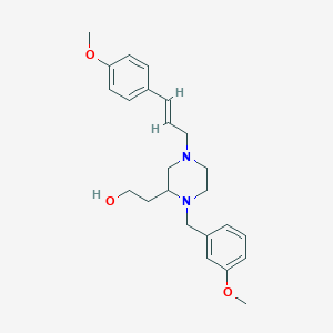 2-{1-(3-methoxybenzyl)-4-[(2E)-3-(4-methoxyphenyl)-2-propen-1-yl]-2-piperazinyl}ethanol