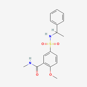 2-methoxy-N-methyl-5-{[(1-phenylethyl)amino]sulfonyl}benzamide