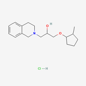 molecular formula C18H28ClNO2 B4599626 1-(3,4-二氢-2(1H)-异喹啉基)-3-[(2-甲基环戊基)氧基]-2-丙醇盐酸盐 