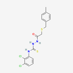 molecular formula C17H17Cl2N3OS2 B4599639 N-(2,3-dichlorophenyl)-2-{[(4-methylbenzyl)thio]acetyl}hydrazinecarbothioamide 