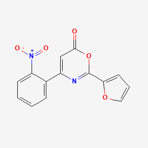 molecular formula C14H8N2O5 B4599686 2-(2-呋喃基)-4-(2-硝基苯基)-6H-1,3-恶嗪-6-酮 