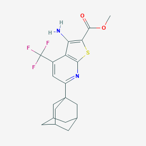 molecular formula C20H21F3N2O2S B459970 Methyl 6-(1-adamantyl)-3-amino-4-(trifluoromethyl)thieno[2,3-b]pyridine-2-carboxylate CAS No. 488093-38-5