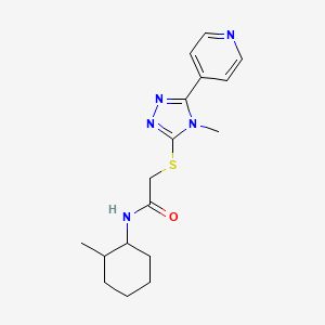 N-[(1R,2S)-2-methylcyclohexyl]-2-[(4-methyl-5-pyridin-4-yl-1,2,4-triazol-3-yl)sulfanyl]acetamide