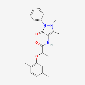 molecular formula C22H25N3O3 B4599735 N-(1,5-二甲基-3-氧代-2-苯基-2,3-二氢-1H-吡唑-4-基)-2-(2,5-二甲基苯氧基)丙酰胺 