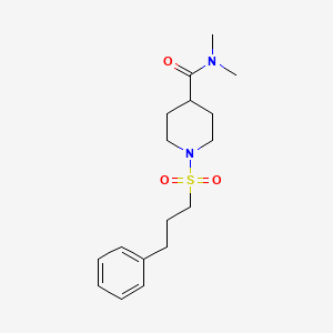 N,N-dimethyl-1-[(3-phenylpropyl)sulfonyl]-4-piperidinecarboxamide