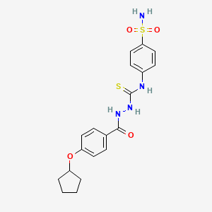 N-[4-(aminosulfonyl)phenyl]-2-[4-(cyclopentyloxy)benzoyl]hydrazinecarbothioamide