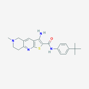 molecular formula C22H26N4OS B459978 3-amino-N-(4-tert-butylphenyl)-6-methyl-5,6,7,8-tetrahydrothieno[2,3-b][1,6]naphthyridine-2-carboxamide 