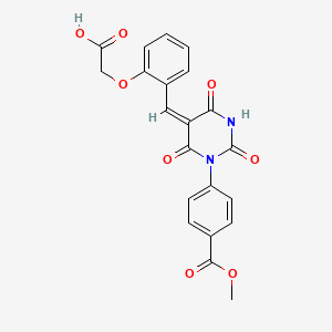 (2-{[1-[4-(methoxycarbonyl)phenyl]-2,4,6-trioxotetrahydro-5(2H)-pyrimidinylidene]methyl}phenoxy)acetic acid