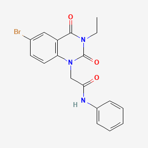 2-(6-bromo-3-ethyl-2,4-dioxo-3,4-dihydroquinazolin-1(2H)-yl)-N-phenylacetamide