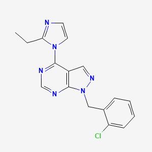 1-(2-chlorobenzyl)-4-(2-ethyl-1H-imidazol-1-yl)-1H-pyrazolo[3,4-d]pyrimidine