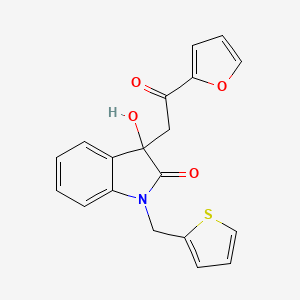 3-[2-(2-furyl)-2-oxoethyl]-3-hydroxy-1-(2-thienylmethyl)-1,3-dihydro-2H-indol-2-one