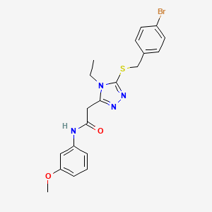 2-{5-[(4-bromobenzyl)thio]-4-ethyl-4H-1,2,4-triazol-3-yl}-N-(3-methoxyphenyl)acetamide