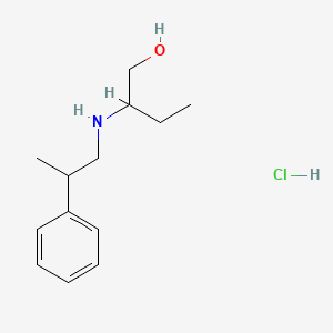 molecular formula C13H22ClNO B4599867 2-[(2-phenylpropyl)amino]butan-1-ol hydrochloride 