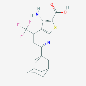 molecular formula C19H19F3N2O2S B459989 6-(1-Adamantyl)-3-amino-4-(trifluoromethyl)thieno[2,3-b]pyridine-2-carboxylic acid CAS No. 488087-18-9