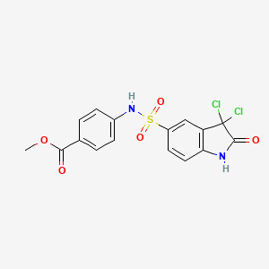 methyl 4-{[(3,3-dichloro-2-hydroxy-3H-indol-5-yl)sulfonyl]amino}benzoate