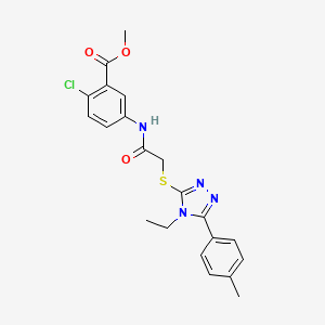 methyl 2-chloro-5-[({[4-ethyl-5-(4-methylphenyl)-4H-1,2,4-triazol-3-yl]sulfanyl}acetyl)amino]benzoate