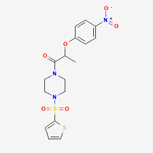 2-(4-NITROPHENOXY)-1-[4-(2-THIENYLSULFONYL)PIPERAZINO]-1-PROPANONE