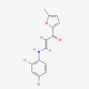 molecular formula C14H11BrClNO2 B4599949 3-[(4-bromo-2-chlorophenyl)amino]-1-(5-methyl-2-furyl)-2-propen-1-one 