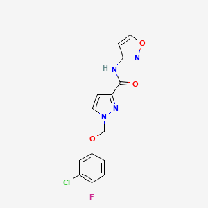 1-[(3-chloro-4-fluorophenoxy)methyl]-N-(5-methyl-3-isoxazolyl)-1H-pyrazole-3-carboxamide