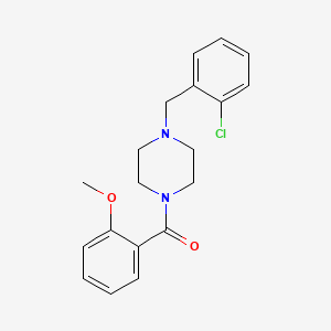 molecular formula C19H21ClN2O2 B4599963 [4-[(2-Chlorophenyl)methyl]piperazin-1-yl]-(2-methoxyphenyl)methanone 