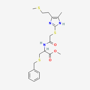 methyl S-benzyl-N-[({4-methyl-5-[2-(methylthio)ethyl]-1H-imidazol-2-yl}thio)acetyl]cysteinate