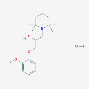 1-(2-methoxyphenoxy)-3-(2,2,6,6-tetramethylpiperidin-1-yl)propan-2-ol hydrochloride