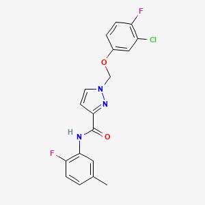 1-[(3-chloro-4-fluorophenoxy)methyl]-N-(2-fluoro-5-methylphenyl)-1H-pyrazole-3-carboxamide