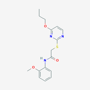 N-(2-methoxyphenyl)-2-[(4-propoxy-2-pyrimidinyl)thio]acetamide